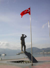 Attaturk Statue in Marmaris, Turkey town square