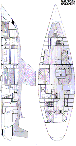 Nautor's Swan 57 Internal Layout